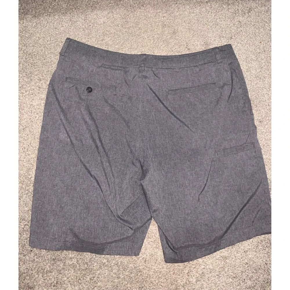 PGA Tour Mens Gray Heather Golf Shorts Size 38 Performance Stretch Flat Front